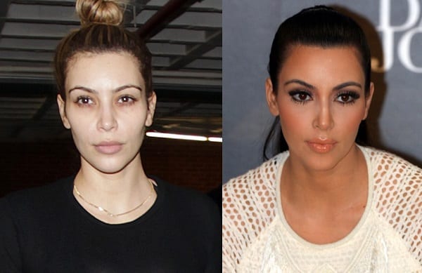 Ким Кардашьян фото до и после обработки