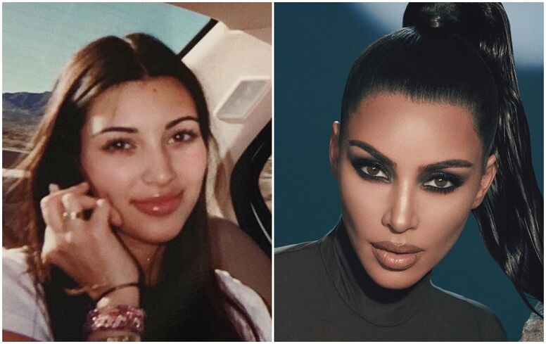 Ким Кардашьян до и после пластики тела в юности